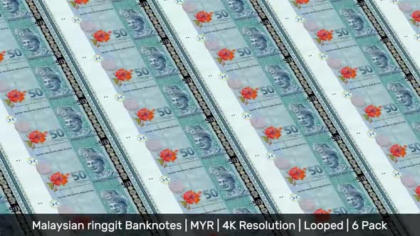 Malaysia Banknotes Money / Malaysian ringgit / Currency RM / MYR/ | 6 Pack | - 4K