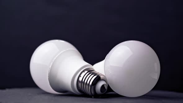 Close-up of light bulbs on the table