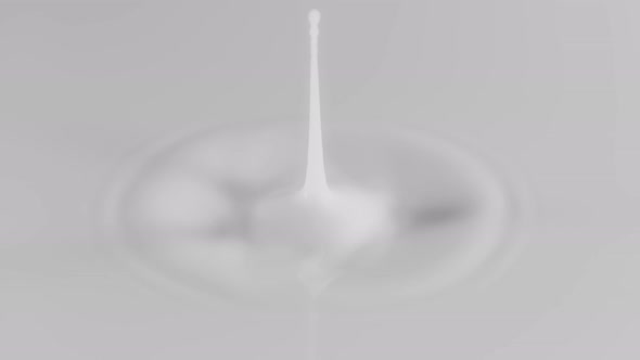 Milk Drop in Super Slow Motion, Shooted with High Speed Cinema Camera at 1000Fps .