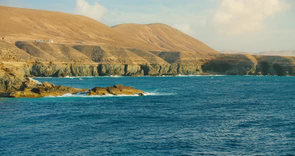 Rocks and Cliffs of Town Ajuy in Fuerteventura Canary Islands Spain