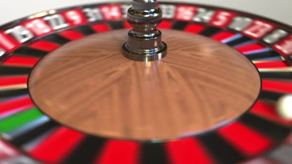 Casino Roulette Wheel Ball Hits 6 Six Black alt