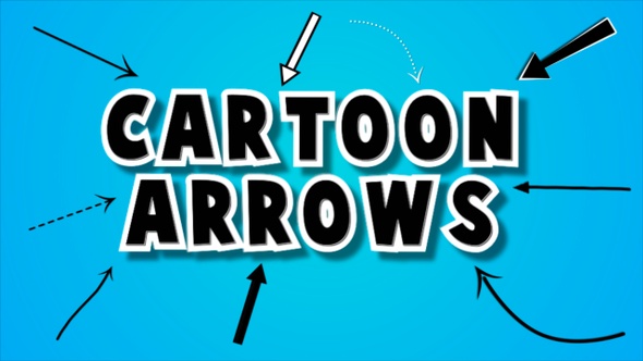 50 Cartoon Arrows with Alpha Channel