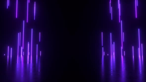 Neon Glowing Strings Frame Background