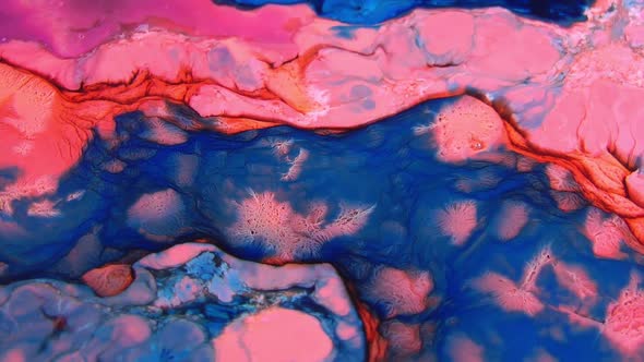 Close-up Of Abstract Colorful Fluid Paint Background Textured