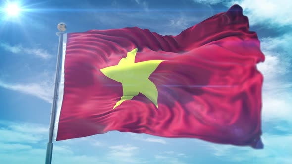 4K 3D Vietnam Flag alt