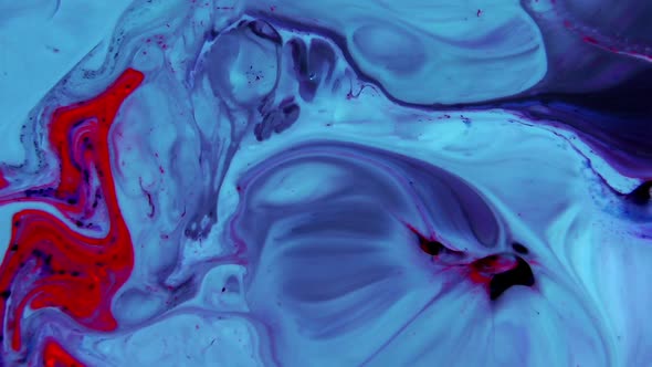 Psychedelic Chemical Reaction Of Colorful Paint