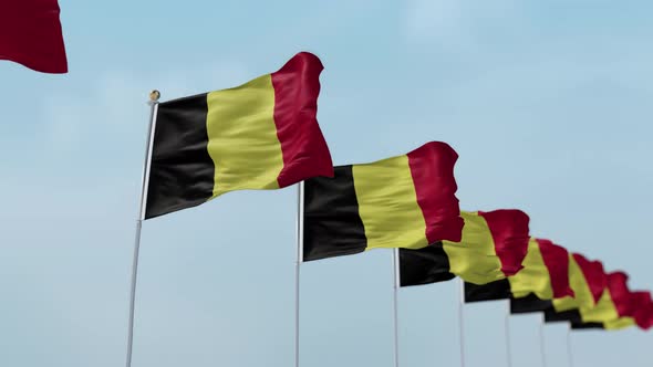 Belgium  Row Of Flags 