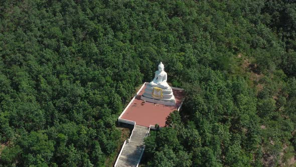 Big White Buddha, Wat Phra That Mae Yen in Pai, Mae Hong Son, Chiang Mai, Thailand