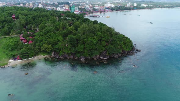 City of Sihanoukville in Cambodia seen from the sky