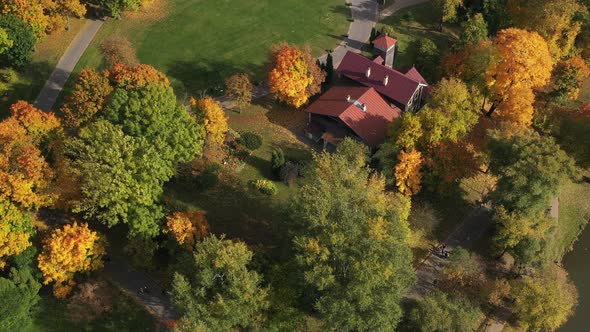 Autumn Landscape in Loshitsky Park in Minsk