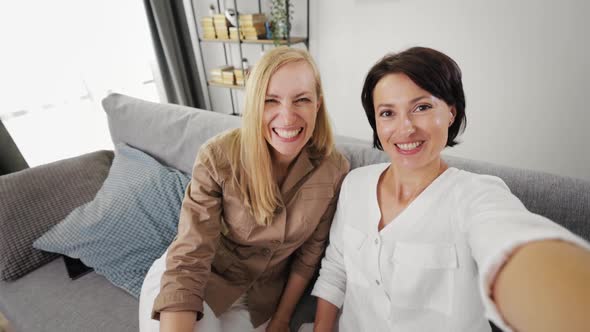 Two Women Having Video Chat