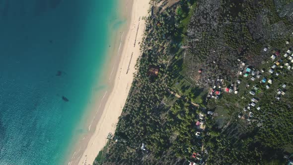 Aerial Tropical Island Beach Resort