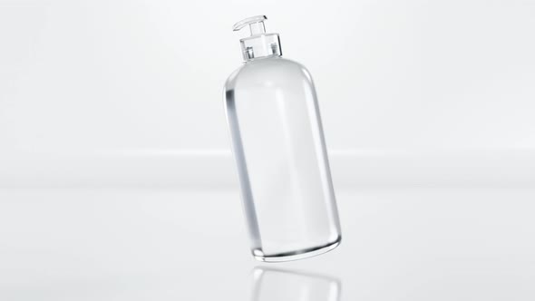 sanitizer gel bottel, Bottle in air, waterless cleansing hand gel