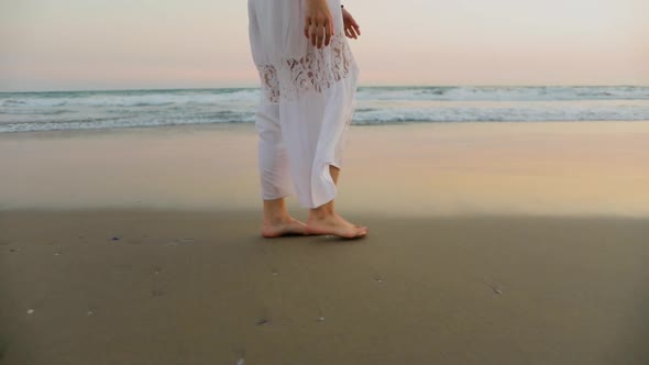 Beautiful Woman Enjoying The Beach