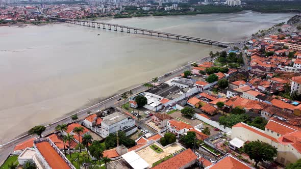 Downtown Sao Luis Maranhao at Northeast Brazil. Tourism landmark of city.