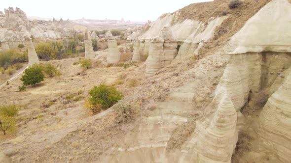 Cappadocia Landscape Aerial View. Turkey. Goreme National Park