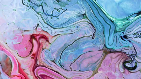 Abstract Colorful Food Paint Diffusion Spread 059
