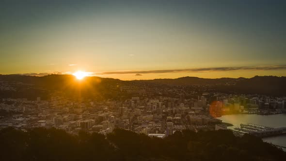 Sunset in Wellington timelapse