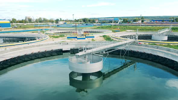 Outdoor Cleaning Tanks with Sewage Waters