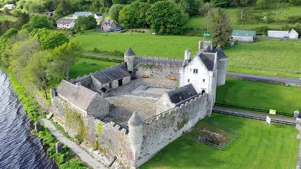 Aerial View of Parke's Castle in County Leitrim Ireland