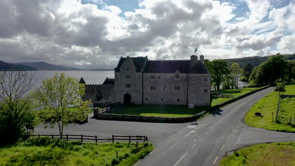 Aerial View of Parke's Castle in County Leitrim Ireland