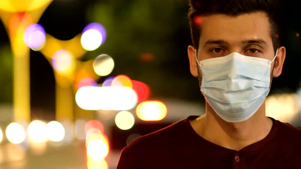 The young male in a medical mask
