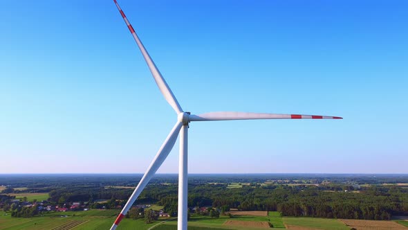 Close Up Shot of Windmill in Summer