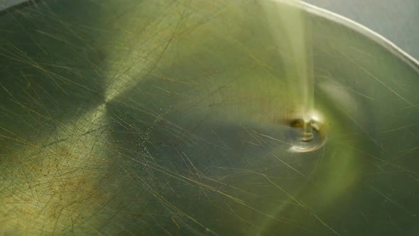 Cooking Oil Poured Into Pot