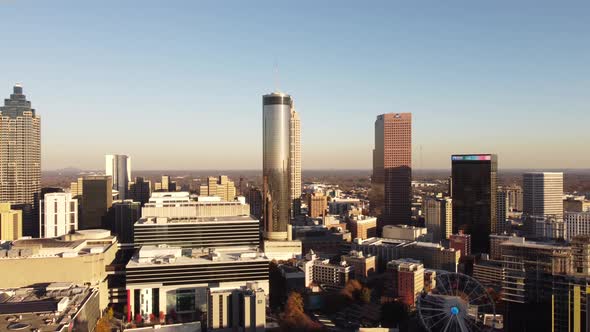 Aerial Panorama Downtown Atlanta Ga Usa