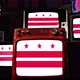 Flag of Washington, D.C. on Retro TVs. 4K. - VideoHive Item for Sale