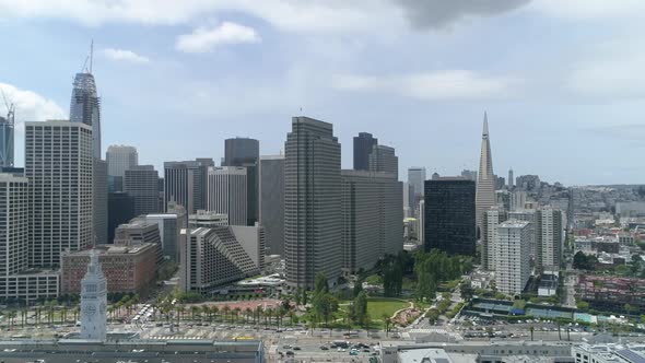 Aerial view of skyscrapers and towers, San Francisco