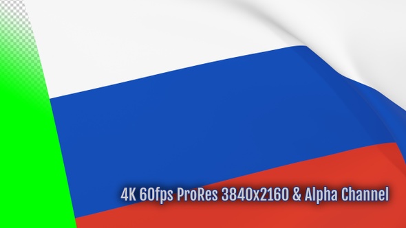 Russian Waving Flag Transitions With Alpha Channel