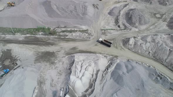 Aerial View of a Granite Quarry