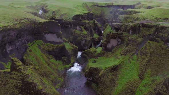 Unique Landscape of Fjadrargljufur in Iceland