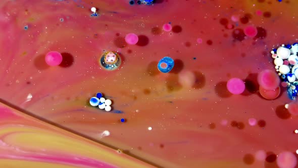 Colorful Ink Spheres On Oil 20