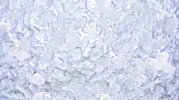 Super Slow Motion Shot of Falling Crushed Ice Background at 1000 Fps