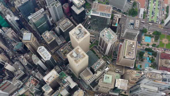 Aerial view of Hong Kong city