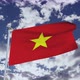 Vietnam Flag With Sky 4k - VideoHive Item for Sale