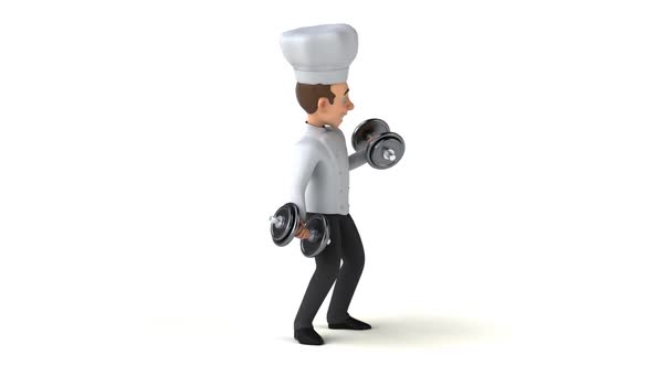 6 cartoon Chefs with weights !