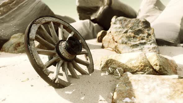 Old Tradition Waggon Wheel on the Sand alt