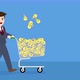 Animation of businessman buy ideas with shopping cart. - VideoHive Item for Sale