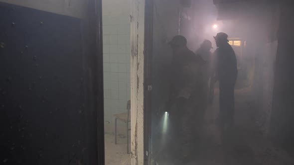 Soldiers Throwing Granade Into Enemy-occupied Room