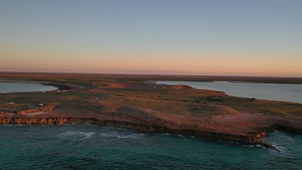 Cape Keraudren Coastline Sunset, Western Australia 4K Aerial Drone