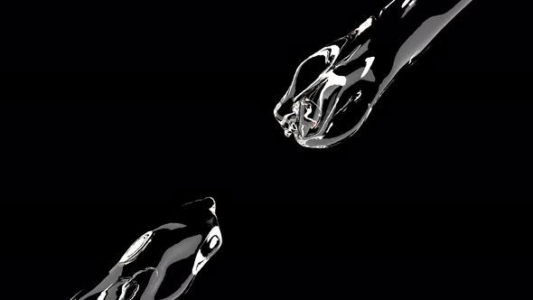 3d Clear Water Splash on Black Background Fresh Water Super Slow Motion 1000 Fps alt