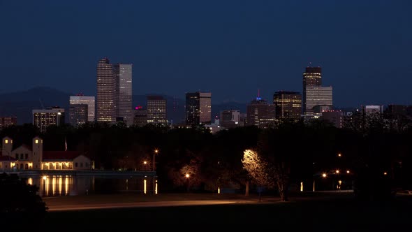 Night to Day Denver Skyline Smooth Time Lapse