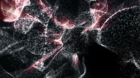 Abstract Particles Flowing Background