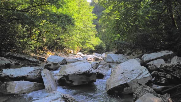 Cascades on Small Mountain Stream