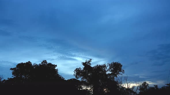 Time lapse of the Sunset in Amazon River.