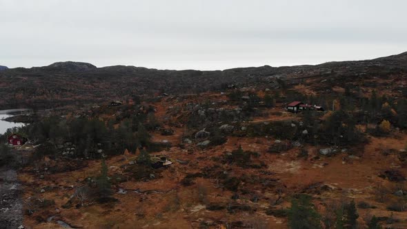 Norwegian fall on the mountain