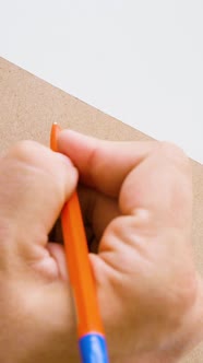 Man's Hand Starting Write a Letter